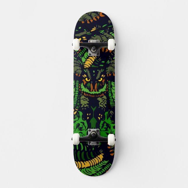 Majestätisk smaragdugglan mini skateboard bräda 18,5 cm (Framsida)