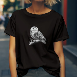 Majestätisk snöuggla sittande t shirt