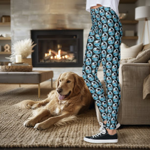 Majestätisk späckhuggare blå vågor havet leggings