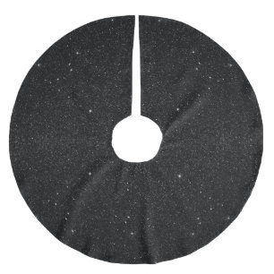 Majestätisk Starry Nebulanatt för svart & för v Julgransmatta Borstad Polyester