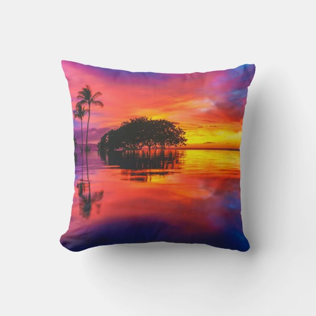 Majestätisk strand för solnedgång | Wailea, Maui, Kudde (Framsida)