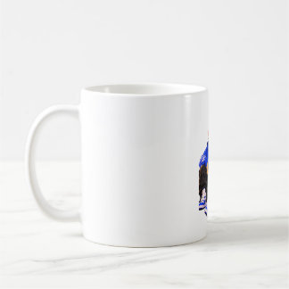 Majestätisk svart häst siluett kaffemugg