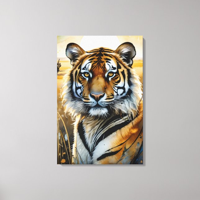 Majestätisk Tiger Canvastryck (Framsida)
