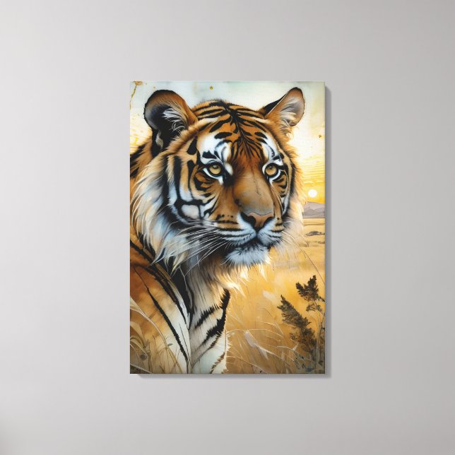 Majestätisk Tiger Canvastryck (Framsida)