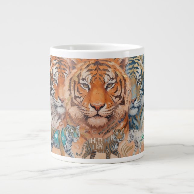 Majestätisk Tiger Jumbo Mugg (Framsidan)