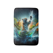 Majestätisk Tiger Splash Fantasy Vilda Djur Natur
