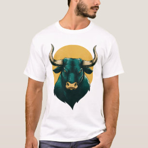 majestätisk tjur grafisk tee