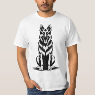 Majestätisk tysk schäferhund Retro K9 polishund T Shirt