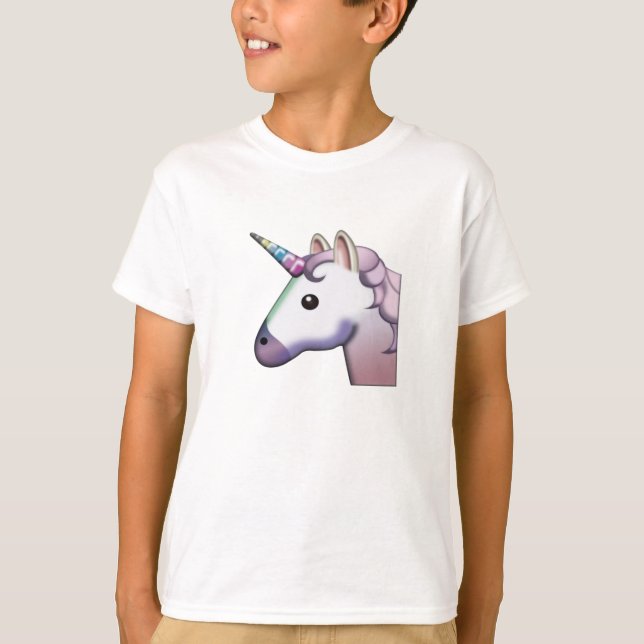 Majestätisk Unicorn Emoji T-shirt (Framsida)