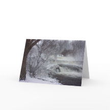 Majestätisk vattenfallandligjulkort