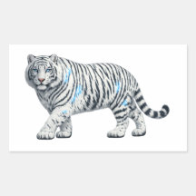Majestätisk vit tiger vilda djur konst dekal