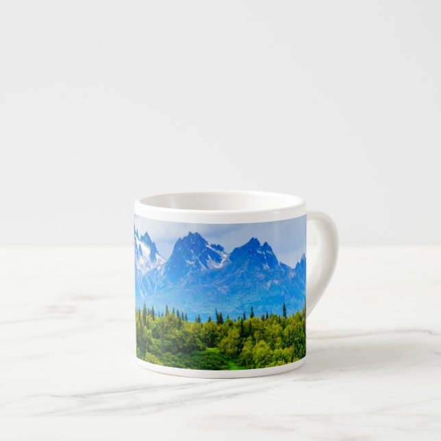 Majestätiska Alaska berg Espressomugg (Framsida höger)