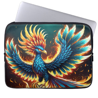 Majestätiska Fenix-kam Flammande lågor Laptop Fodral