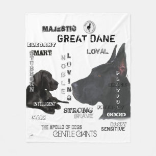 Majestätiska great dane fleecefilt