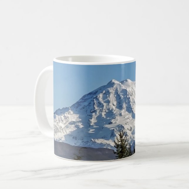 Majestätiska Mt. Rainier Kaffemugg (Framsida vänster)
