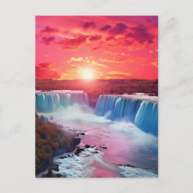 Majestätiska Niagarafallen #24 Vykort (Framsida)