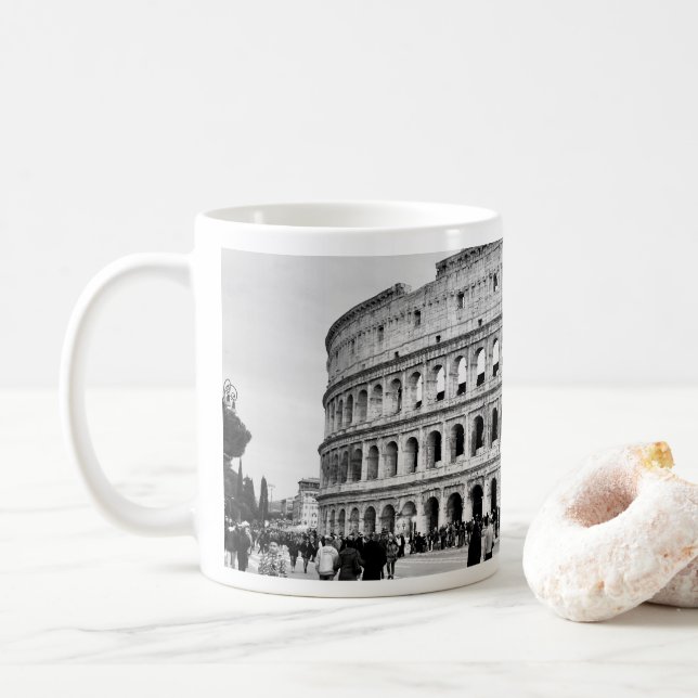 Majestätiska romerska Colosseum: Ikonisk solnedgån Kaffemugg (Med munk)