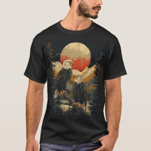 Majestätiska Skalliga Örnar vid Soluppgång – Vilda T Shirt