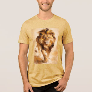 Majestätiskt abstrakt lejonkonstverk i guld - Lyxi T Shirt