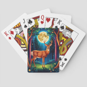 Majestätiskt hjort i en frodig skog casinokort