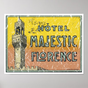 Majestätiskt hotell - bekymrat poster