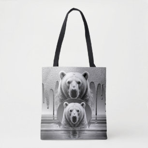 Majestätiskt isbjörns huvud arktisk vilda djur 🐻 tygkasse