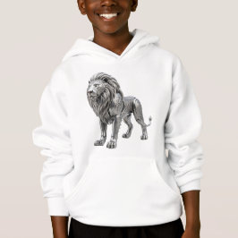 Majestätiskt keltiskt silverlejon med invecklad kn t shirt