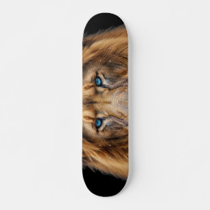 Majestätiskt Lejonansikte med Blå Ögon Wildlife Mini Skateboard Bräda 18,5 Cm