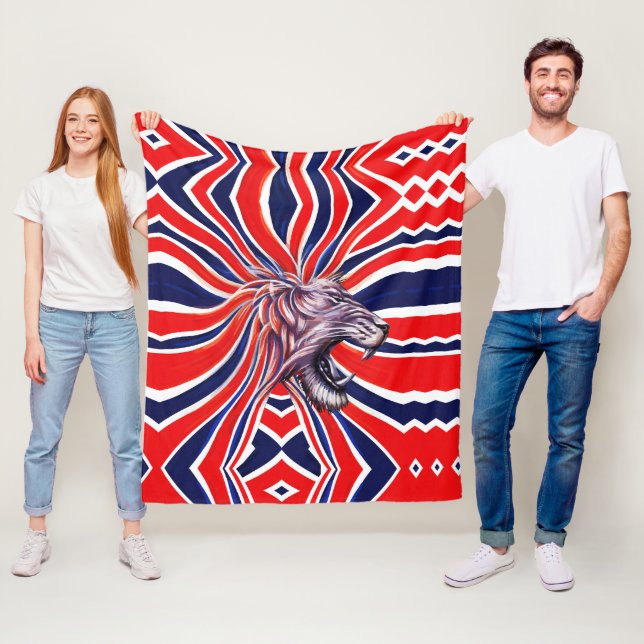 Majestätiskt rytande fleecefilt (På plats)