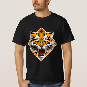 "Majestätiskt Tigerhuvud - Rovdjursanda Grafik T Shirt