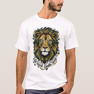 Majestätiskt Vildt Hjärta Sköna Ande Lejon Huvud G T Shirt