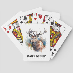Majestätlig akvarellälgporträtt, anpassad  casinokort