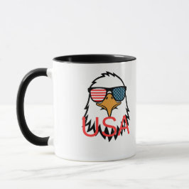 Majestätlig amerikansk havsörn i akvarell mugg