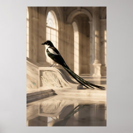 Majestätlig Skata i Klassiskt Palats Poster