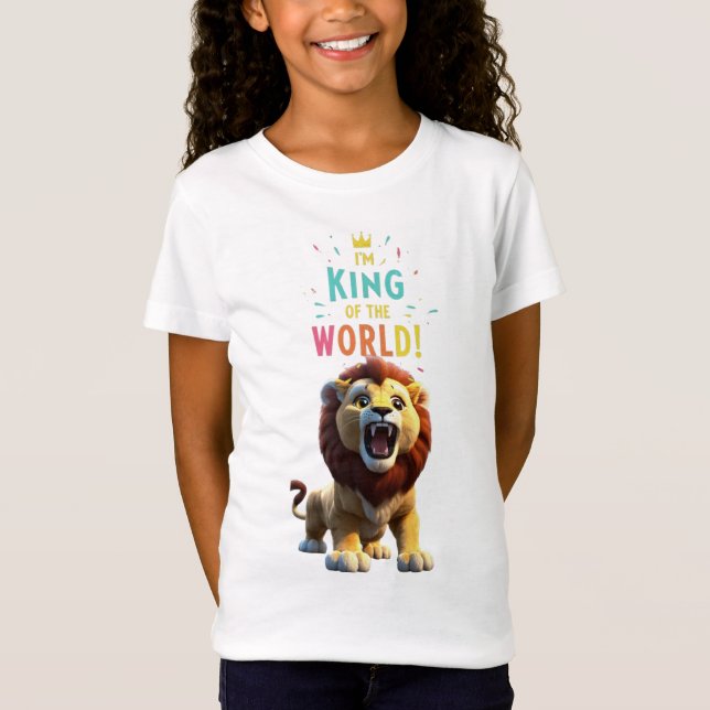 Majestäts rot: Lejona Kung Tecknaden T Shirt (Framsida)