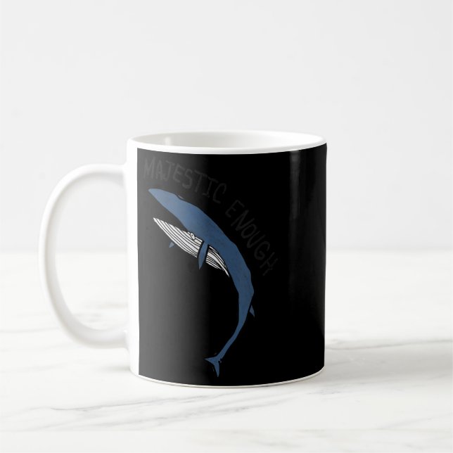 Majestetisk Nog Rolig Val Grafisk Dåligt Ritad Kaffemugg (Vänster)
