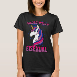 Majestetiskt bisexual Unicorn Bisexual Pride Kärle T Shirt