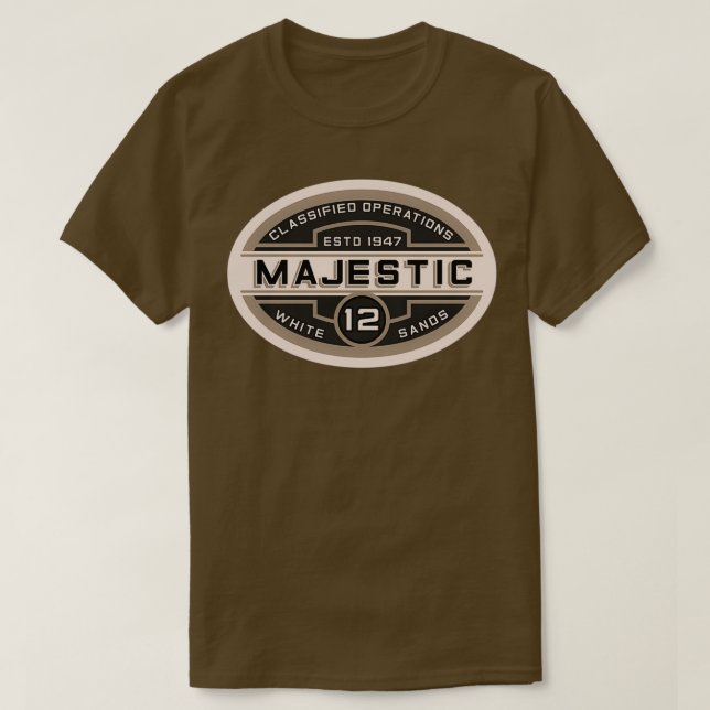 MAJESTIC 12 SEPIA T SHIRT (Design framsida)