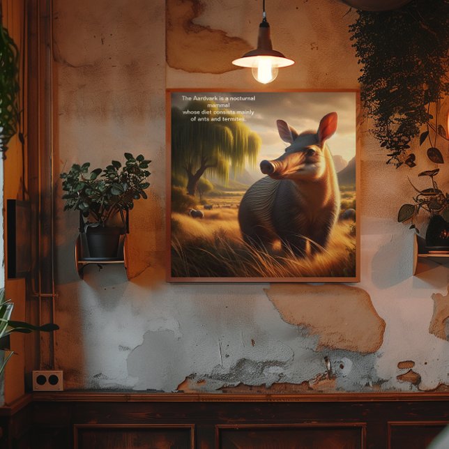 Majestic Aardvark i Serene Fält Poster (Skapare uppladdad)