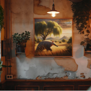 Majestic Aardvark i Sunlit Fält Poster