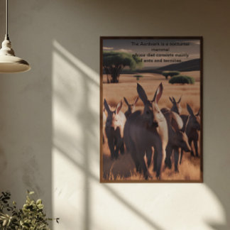 Majestic Aardvark Roam Arid Plains Poster