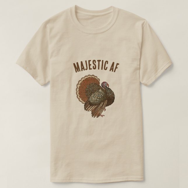 Majestic AF Turkiet Lustig Thanksgiving T Shirt (Design framsida)