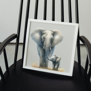 Majestic African Elephant Stretched Kanvastryck