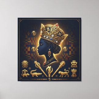 Majestic African queen portrait  Canvastryck