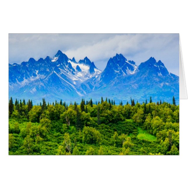 Majestic Alaska Mountains Hälsningskort (Framsidan Horizontal)