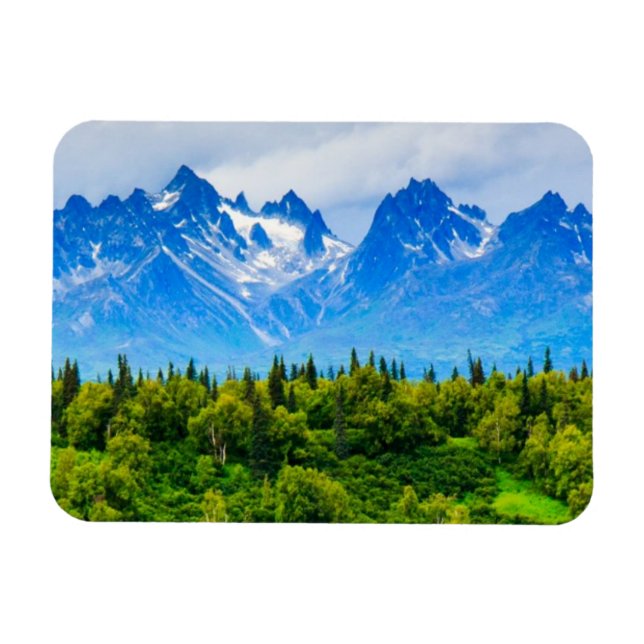Majestic Alaska Mountains Magnet (Horisontell)