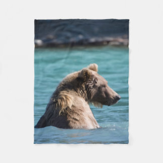 Majestic Alaskan Brown Bear Fleecefilt