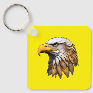 Majestic American Bald Eagle Head Patriotic USA Nyckelring