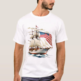 Majestic American Sailing Frakt T Shirt