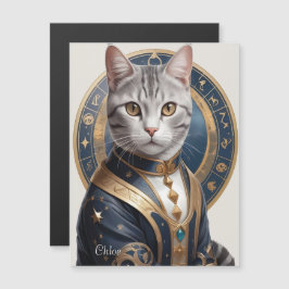 Majestic American Shorthair Cat in Blue and Guld
